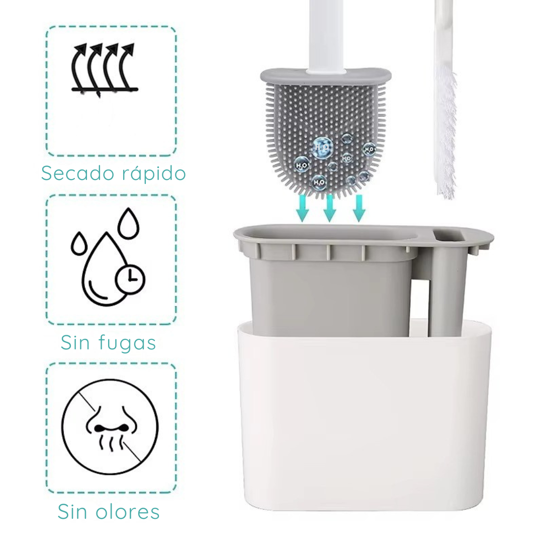 🚽 Cepillo WC Silicona 2×1 – Higiene Total