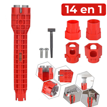 Herramienta 14 en 1 fontanería fácil