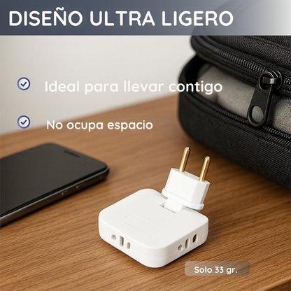 (Oferta 3X2) Adaptador de enchufe plegable