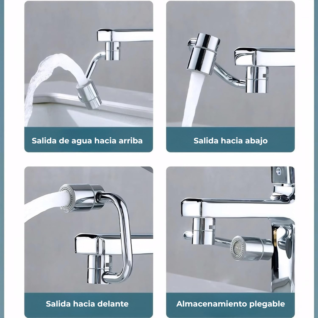 Extensor de Grifo Giratorio 1080° Anti salpicaduras – Oferta 2x1 por Tiempo Limitado