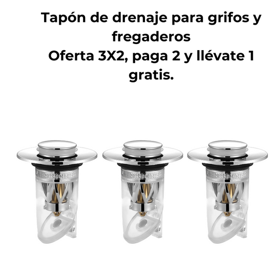 El Tapón Definitivo para Evitar Atascos en Tu Bañera y Fregadero - ¡Paga 2 y Llévate 3!