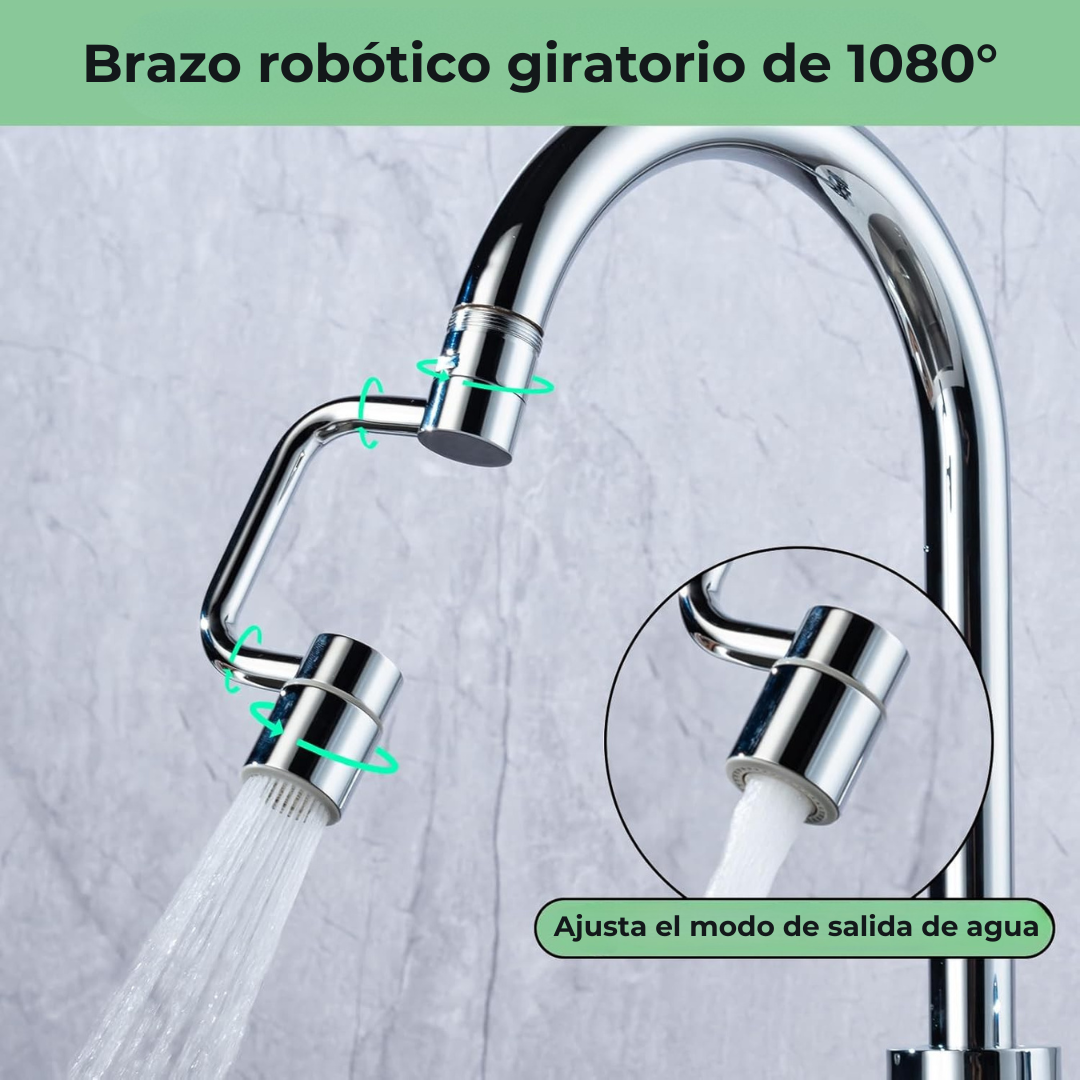 Extensor de Grifo Giratorio 1080° Anti salpicaduras – Oferta 2x1 por Tiempo Limitado