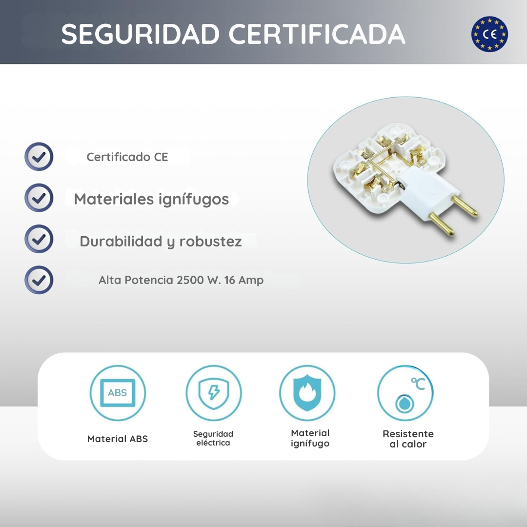 (Oferta 3X2) Adaptador de enchufe plegable