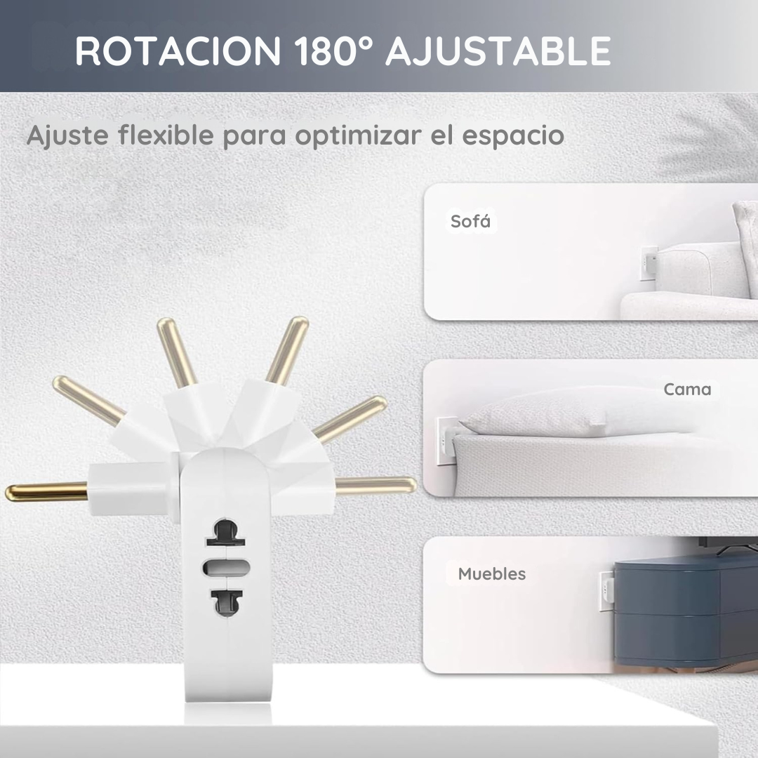 (Oferta 3X2) Adaptador de enchufe plegable