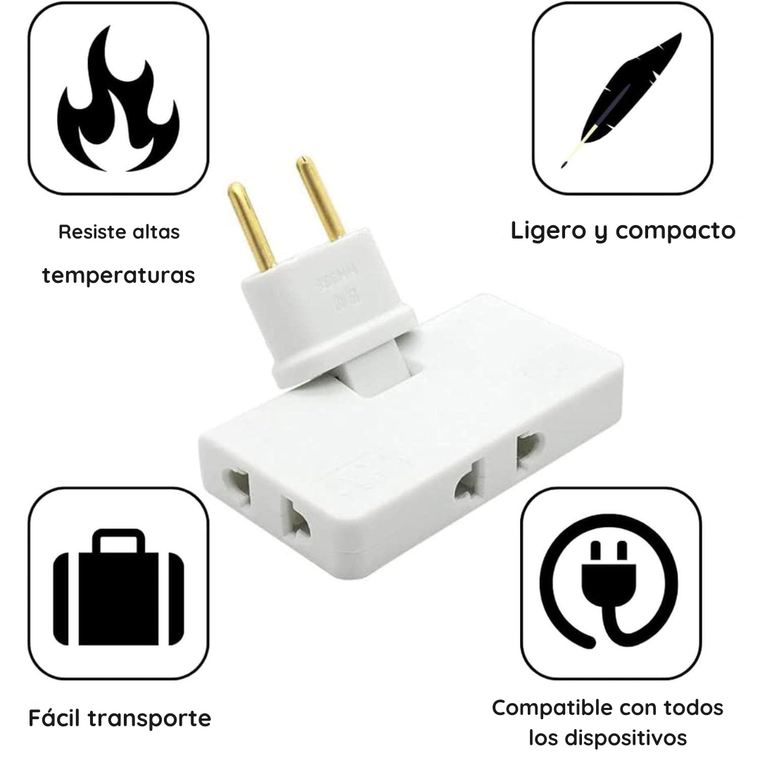 (Oferta 3X2) Adaptador de enchufe plegable