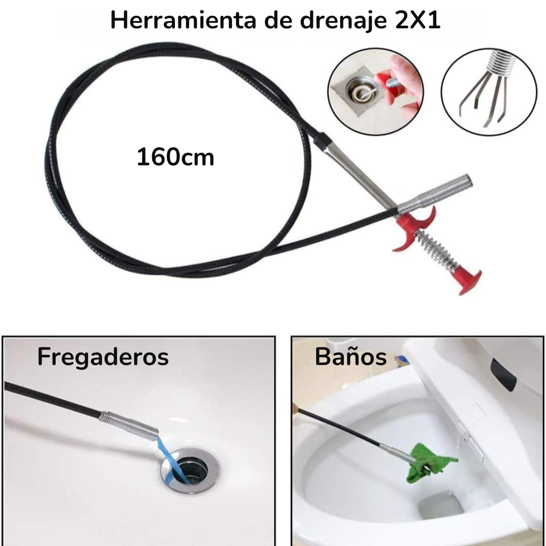 (Oferta 2X1) Herramienta de drenaje de limpieza