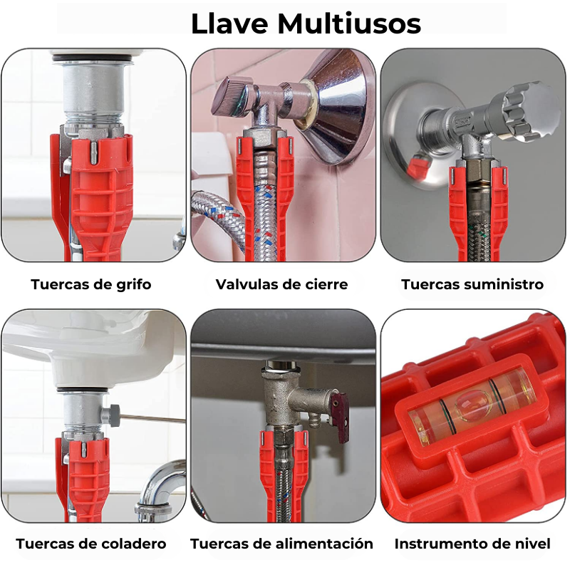 Llave multi herramienta 14 en 1 para grifos y tuberías - Oferta de lanzamiento